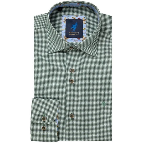 Benetti Mens Riga Shirt - Green - S