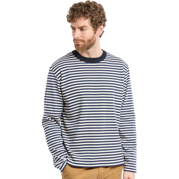 Armor Lux Mens Long-Sleeved T-Shirt - Deep Navy/Milk - M