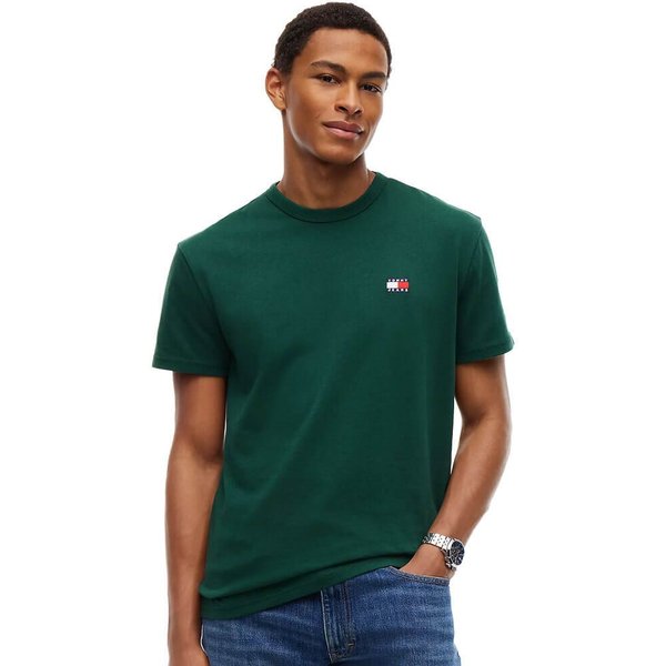 Tommy Jeans Mens Tommy Flag T-Shirt - Velvet Green - S