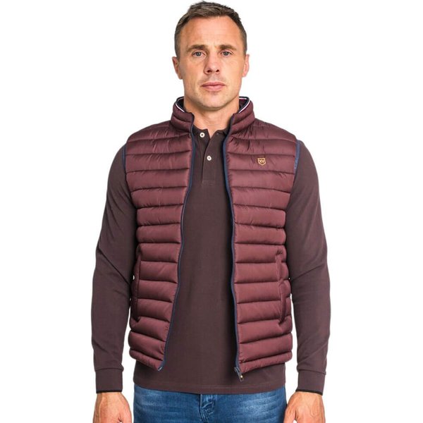 Tommy Bowe XV Kings Clothing Mens Charles River Gilet - Crimson - 2XL
