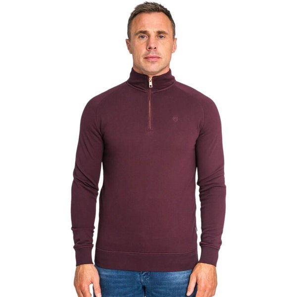 Tommy Bowe XV Kings Clothing Mens Falcons 1/4 Zip Sweater - Plummed - L