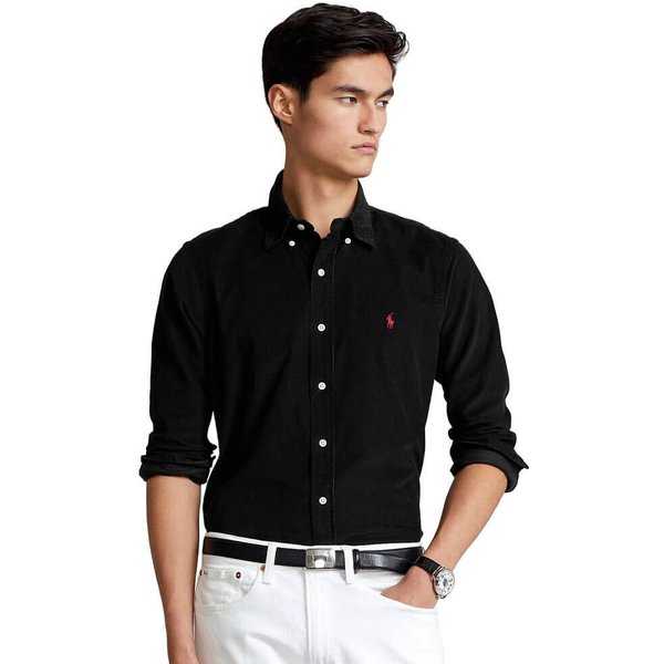 Polo Ralph Lauren Mens Custom Fit Corduroy Shirt - Polo Black - M