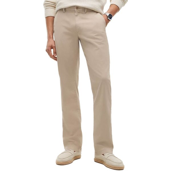 Tommy Hilfiger Mens Denton Slim Straight Leg Twill Chinos - Batique Khaki - 28W X 32L
