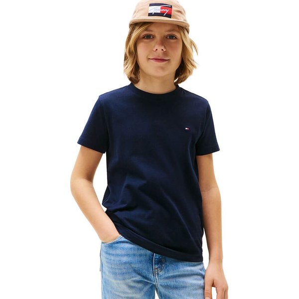 Tommy Hilfiger Boys Essential Flag Embroidery T-Shirt - Dark Night Navy - 12