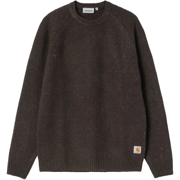 Carhartt WIP Mens Anglistic Sweater - Speckled Tobacco - S