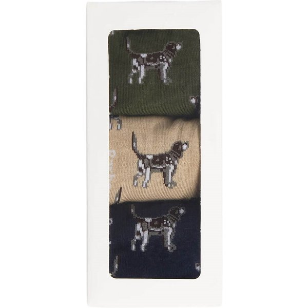 Barbour Mens Pointer Dog Socks Gift Box - Forest Mist - One