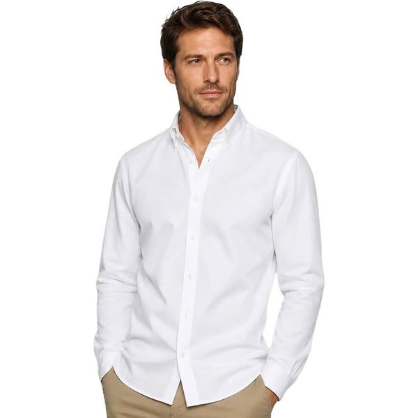McGregor Mens Oxford Stretch Shirt - White - S