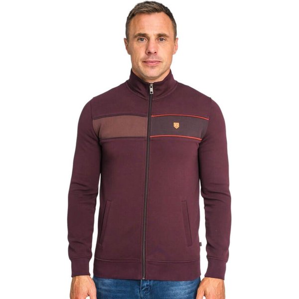 Tommy Bowe XV Kings Clothing Mens Hopefield Track Jacket - Merlot Split - S