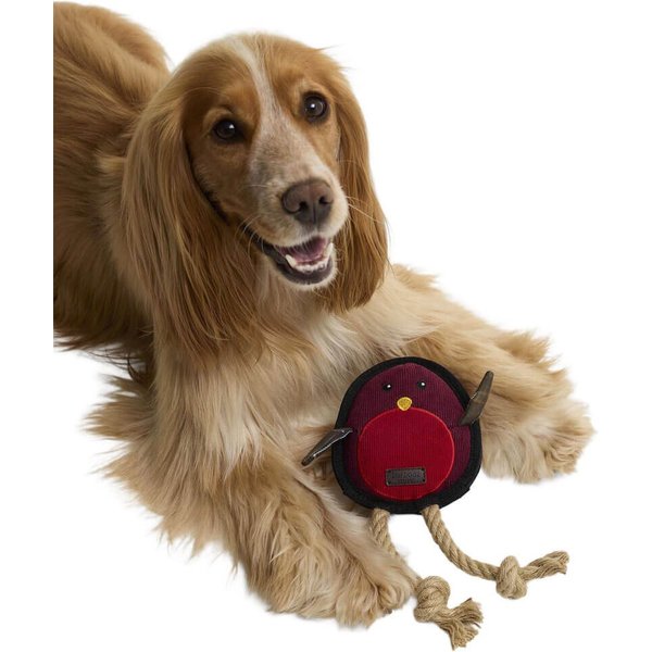 Barbour Christmas Robin Dog Toy - Brown/Red - One