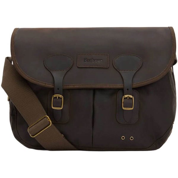 Barbour Waxed Leather Tarras Bag - Olive - One