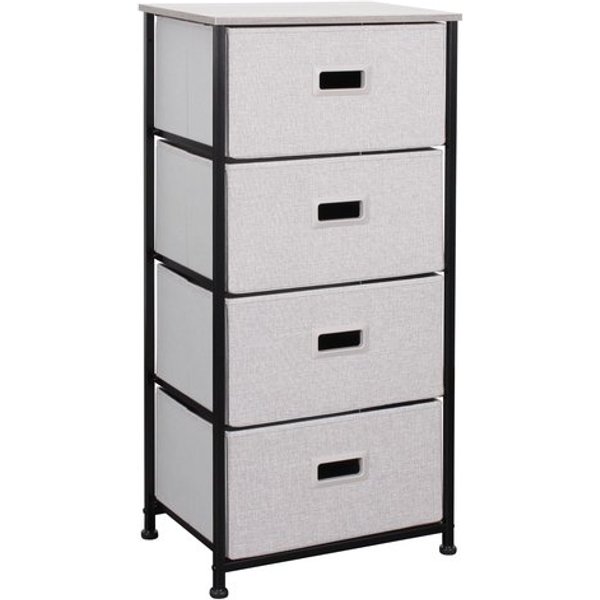 Cassettiera Salvaspazio Amicasa 5L 203 4C In MDF Rivestito Grigio Chia-image