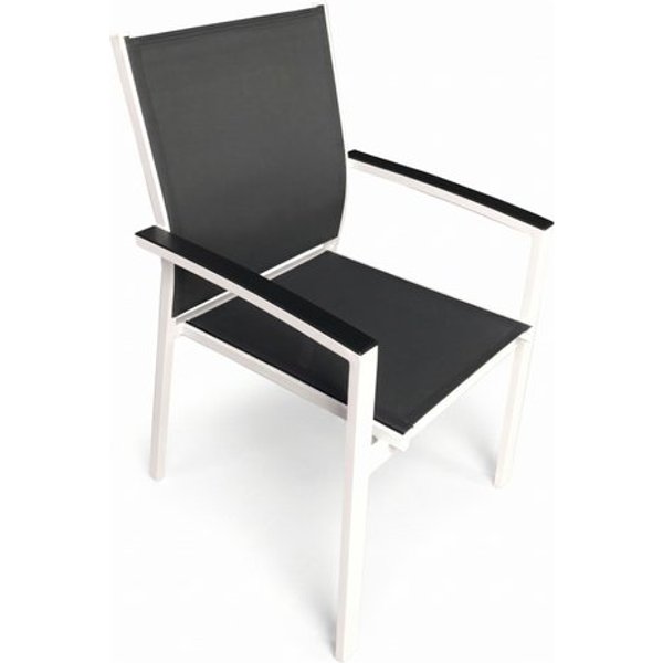 Sedia Con Braccioli Amicasa LS TC727 Sarim Bianco E Antracite-image
