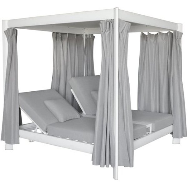 Lettino Prendisole Amicasa LY L 105 Tropea Double Bianco-image