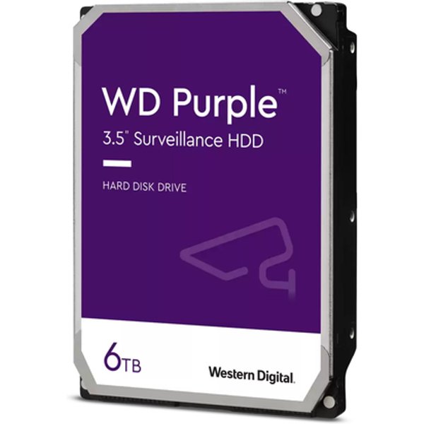 Western Digital HDD Purple 6TB 3,5 Sata 6GB/S 256MB Cache 5400RPM-image