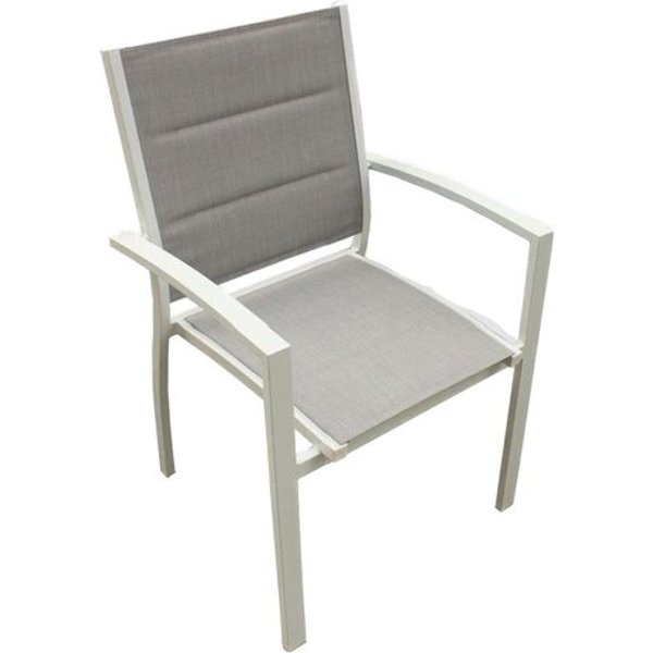 Sedia Da Esterno Amicasa LS-TC-804 Vania Bianco E Grigio-image