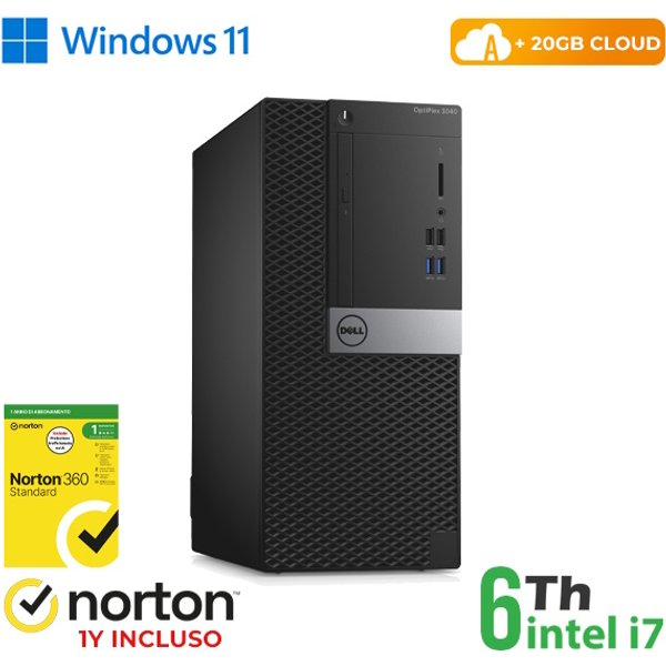 Rinovo PC Dell Optiplex 3040 Tower I7-6X00 DDR 16GB SSD 256GB Hdmi W11P CLOUD20GB Grade A 1Y Warrant-image