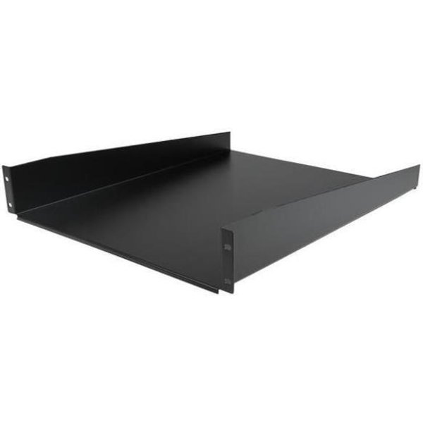 Startech.Com Ripiano Rack 19" 2U - Mensola Universale A Sbalzo Per Server Rack E Armadi Di Rete Da 19 Pollici - Acciaio Resistente - Scaffale Rack Shelf Con Capacità Di Carico Di 23Kg - Profondità 56Cm - Nero-image