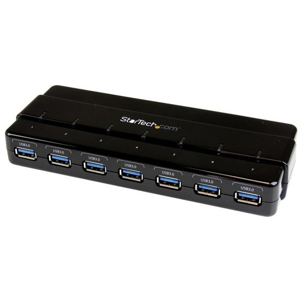 Startech.Com HUB USB 3.0 A 7 Porte Alimentato - 5Gbps - Perno E Concentratore USB 3.0 Ultra Veloce - Nero-image