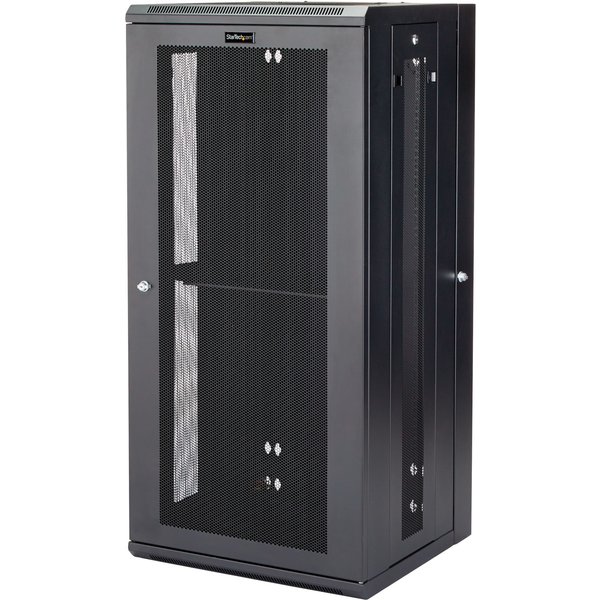 Startech.Com Armadio Rack 19" 26U A Muro - Server Rack 19 Pollici A 4 Montanti Con Cerniere - Rack Dati Ventilato Con Ripiano 1U E Pannelli Laterali Rimovibili Per Apparecchiature Dati/Av/Elettroniche/Informatiche-image