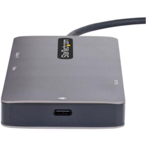 Startech.Com Adattatore USB C Multiporta, Doppio Hdmi 4K 60Hz, Hub USB A 5Gbps A 2 Porte, 100W Power Delivery Pass-Through, Gbe, Sd/Microsd, Cavo Da 30Cm, Dock Da Viaggio, Docking Station USB-C Per Laptop-image