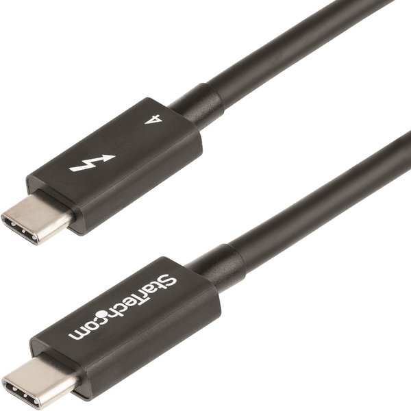 Startech.Com Cavo Thunderbolt 4 Da 1M - 40Gbps - PD 100W - Cavo Video/Trasferimento Dati 4K/8K - Cavo Thunderbolt Certificato Intel Compatibile Con Usb4/Thunderbolt 3/USB 3.2/USB Tipo C/Displayport - Cavo USB C-image