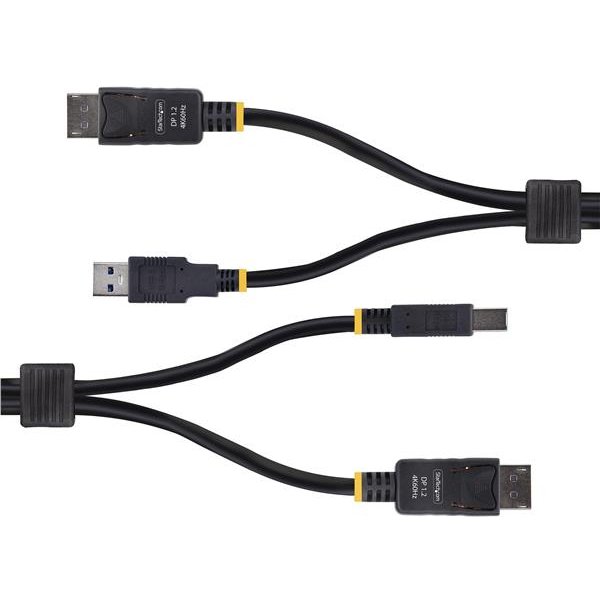 Startech.Com Cavo KVM Displayport E USB 5 Gbps Da 3M, 4K 60 Hz, Cavo Combinato DP 1.2/USB 3.0 Universalmente Compatibile Per Switch KVM-image