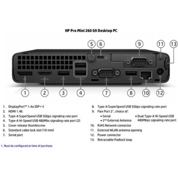 HP Pro Mini 260 G9 Desktop PC Intel® Core™ I3 I3-1315U 8 GB DDR4-SDRAM 256 GB SSD Windows 11 Home Mini PC-image