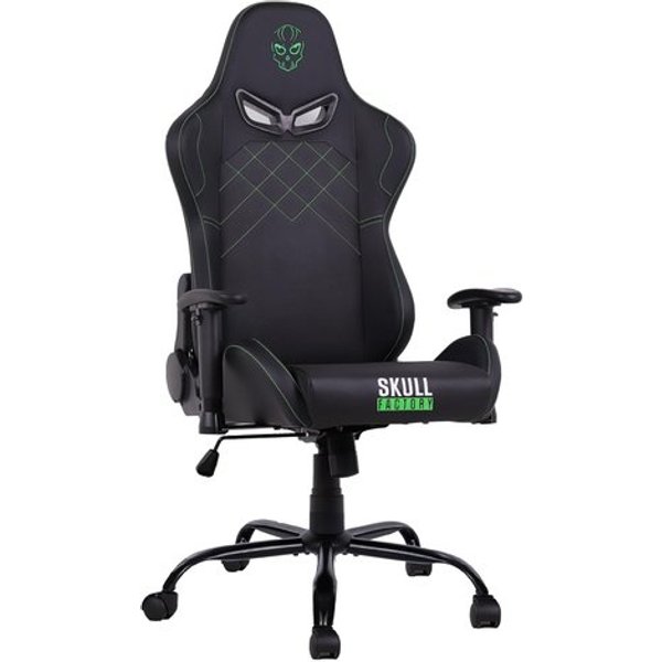 Sedia Gaming Skull Factory SF ACC0113 Advance Black E Green-image