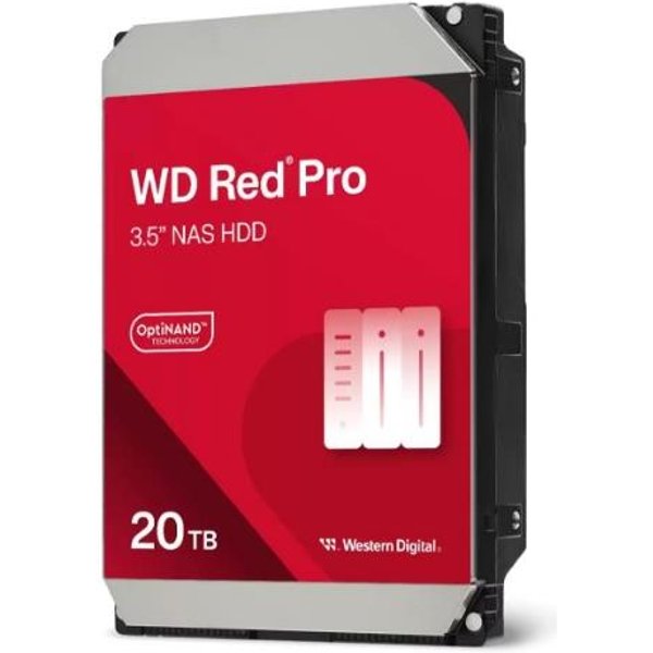 HD WD SATA3 20TB 3.5 RED PRO Intellipower 512Mb Cache 7200RPM 24X7 - NAS Hard Drive - WD202KFGX-image