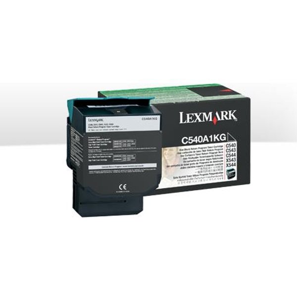 Lexmark C54X, X54X Black Return Programme Toner Cartridge (1K) Cartuccia Toner Originale Nero-image