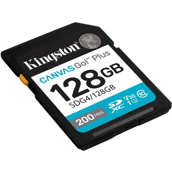 Kingston Technology Canvas Go! Plus 128GB Sdxc Canvas Go Plus Gen4 200Mb/S C10 UHS-I U3 V30-image