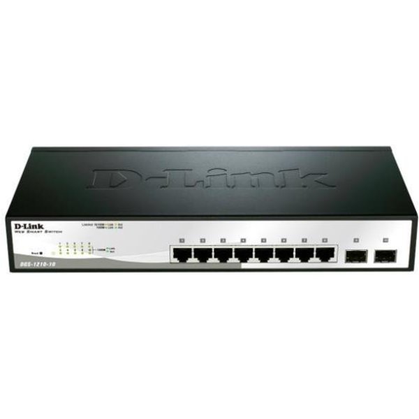 D-Link DGS-1210-10 Switch Di Rete Gestito L2 Gigabit Ethernet (10/100/1000) 1U Nero, Grigio-image