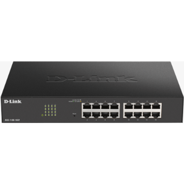 D-Link DGS-1100-16V2 Gestito L2 Gigabit Ethernet (10/100/1000) Nero-image