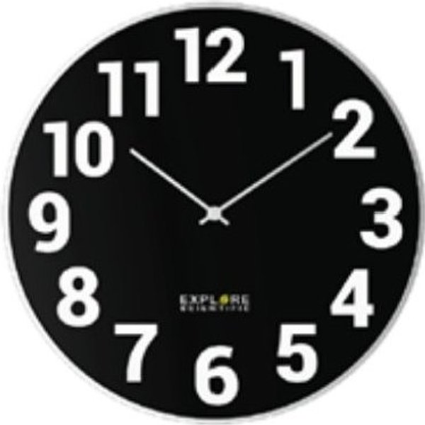 Orologio Da Parete With Numbers Black E Silver D. 25Cm RAC1003-image