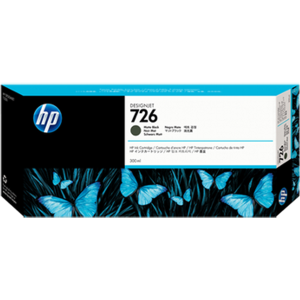 HP Cartuccia Inchiostro Nero Opaco Designjet 726, 300 Ml-image