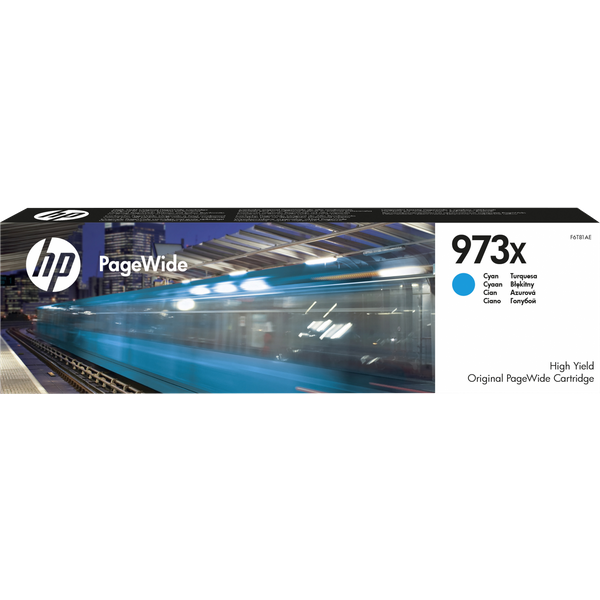 HP Cartuccia Ciano Ad Alta Capacità Originale 973X Pagewide-image