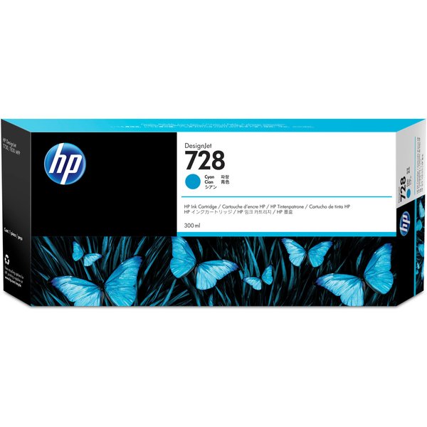HP Cartuccia Inchiostro Ciano Designjet 728, 300 Ml-image