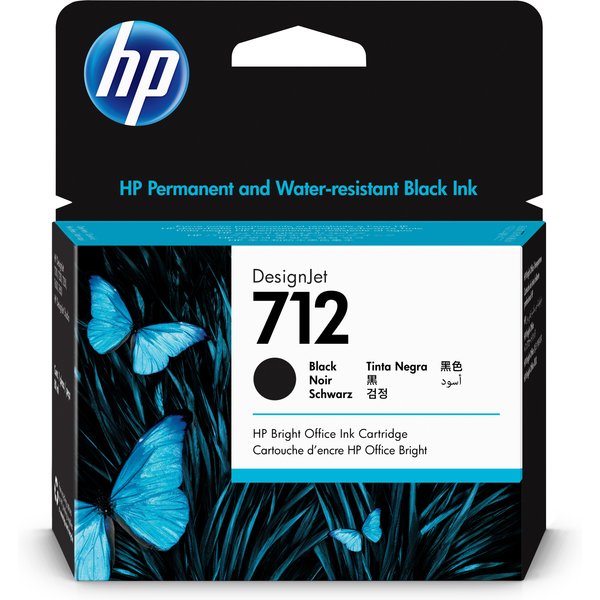 HP Cartuccia Di Inchiostro Nero Originale Designjet 712 Da 80 Ml-image