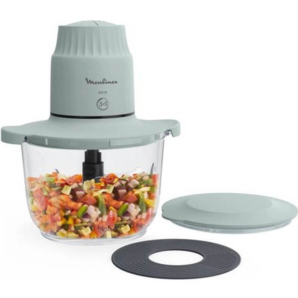 Moulinex Choppeo , Tritatutto Con Recipiente In Vetro, Capacità Di 1 L, Vetro Borosilicato-image