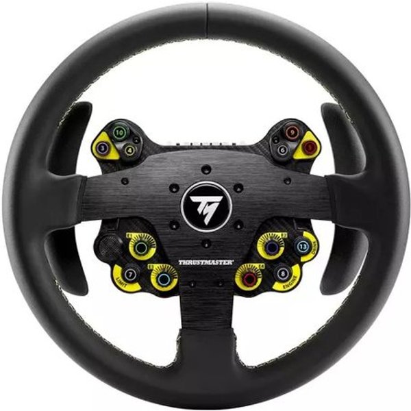 Thrustmaster Evo Racing 32R Leather Nero, Giallo Volante Analogico/Digitale Pc, Playstation 4, Playstation 5, Xbox One, Xbox One S, Xbox One X, Xbox Series S, Xbox Series X-image
