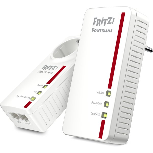 Powerline Fritz! 1260 Wlan Set 1200 Mbit/S Collegamento Ethernet LAN Wi-Fi Bianco 2 Pz-image