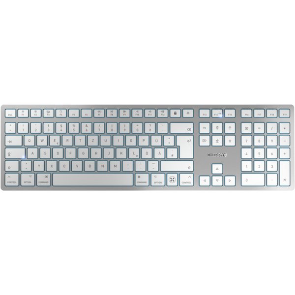 Cherry KW 9100 Slim FOR MAC Tastiera Universale USB + Bluetooth Qwertz Tedesco Argento-image