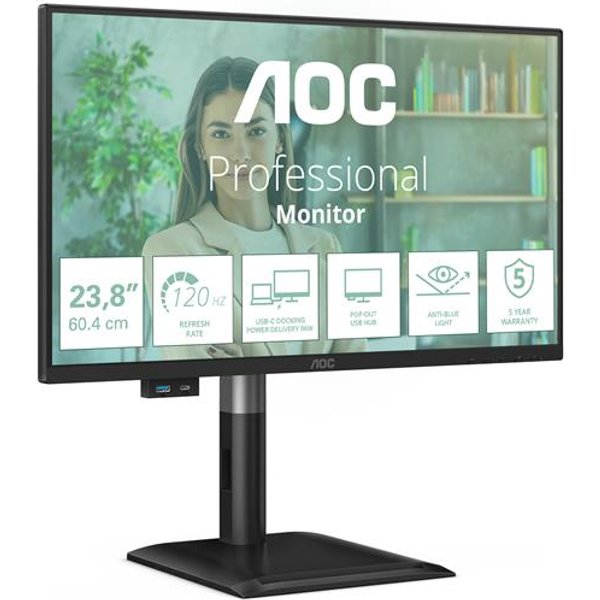 AOC 24P4CV Monitor PC 60,5 Cm (23.8") 1920 X 1080 Pixel Full HD LED Nero-image