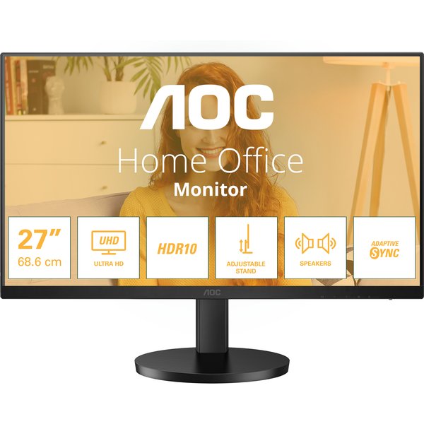 AOC U27B3AF Monitor PC 68,6 Cm (27") 3840 X 2160 Pixel 4K Ultra HD LED Nero-image