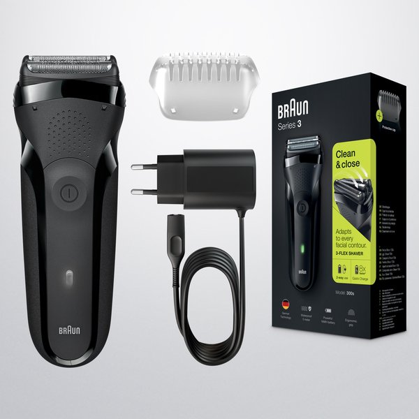 Braun Series 3 Shave&Style 300BT Rasoio Da Barba Elettrico Da Uomo, Nero-image