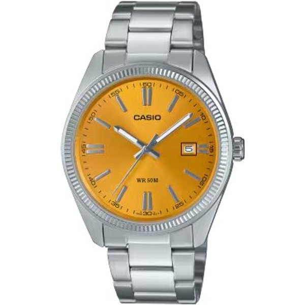 Orologio Casio MTP 1302PD 9AVEF Timeless Orange E Silver-image