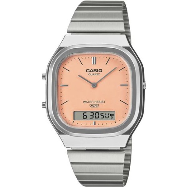 Orologio Casio AQ 240E 4AEF Edgy Silver E Orange-image