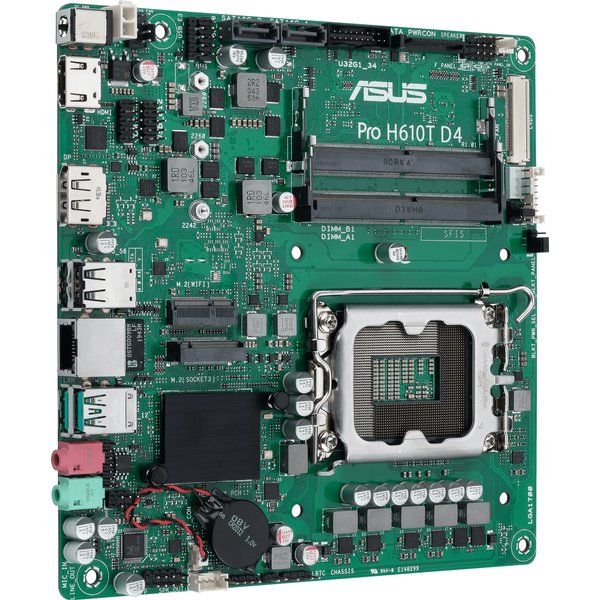 Asus Pro H610T D4-CSM Intel H610 LGA 1700 Thin Mini ITX-image