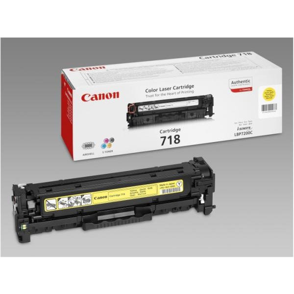 Canon CRG-718 Y Cartuccia Toner 1 Pz Originale Giallo-image
