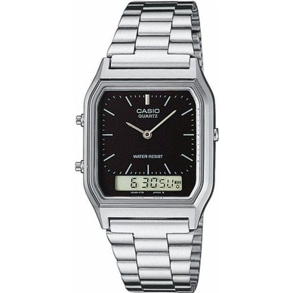 Orologio Casio AQ 230A 1DMQYES Vintage Edgy Inox E Nero-image